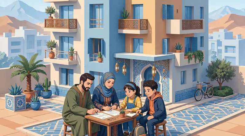 Illustration décorative : ville marocaine — article sur le TAS Maroc–Sénégal