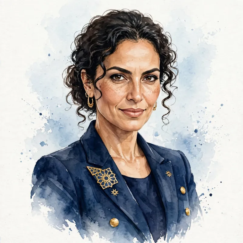 Portrait illustré de Camelia Mahboub