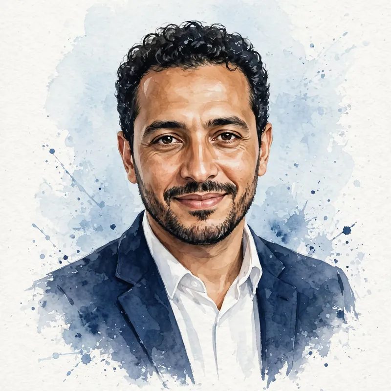 Portrait illustré de Mehdi Tazi
